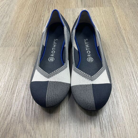 Rothy's The Flat Shoes Womens Size 10 Gray Canvas Slip On Washable Eco - Picture 2 of 7